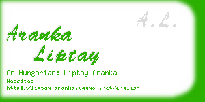 aranka liptay business card